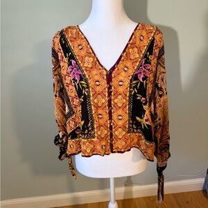 Free People Multicolor Bohemian Blouse